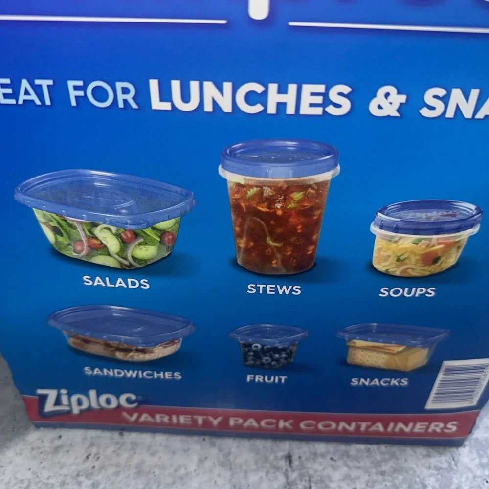 52 Piece Set Ziploc Variety Containers  Small & Medium Twist N Loc Circle Rectan